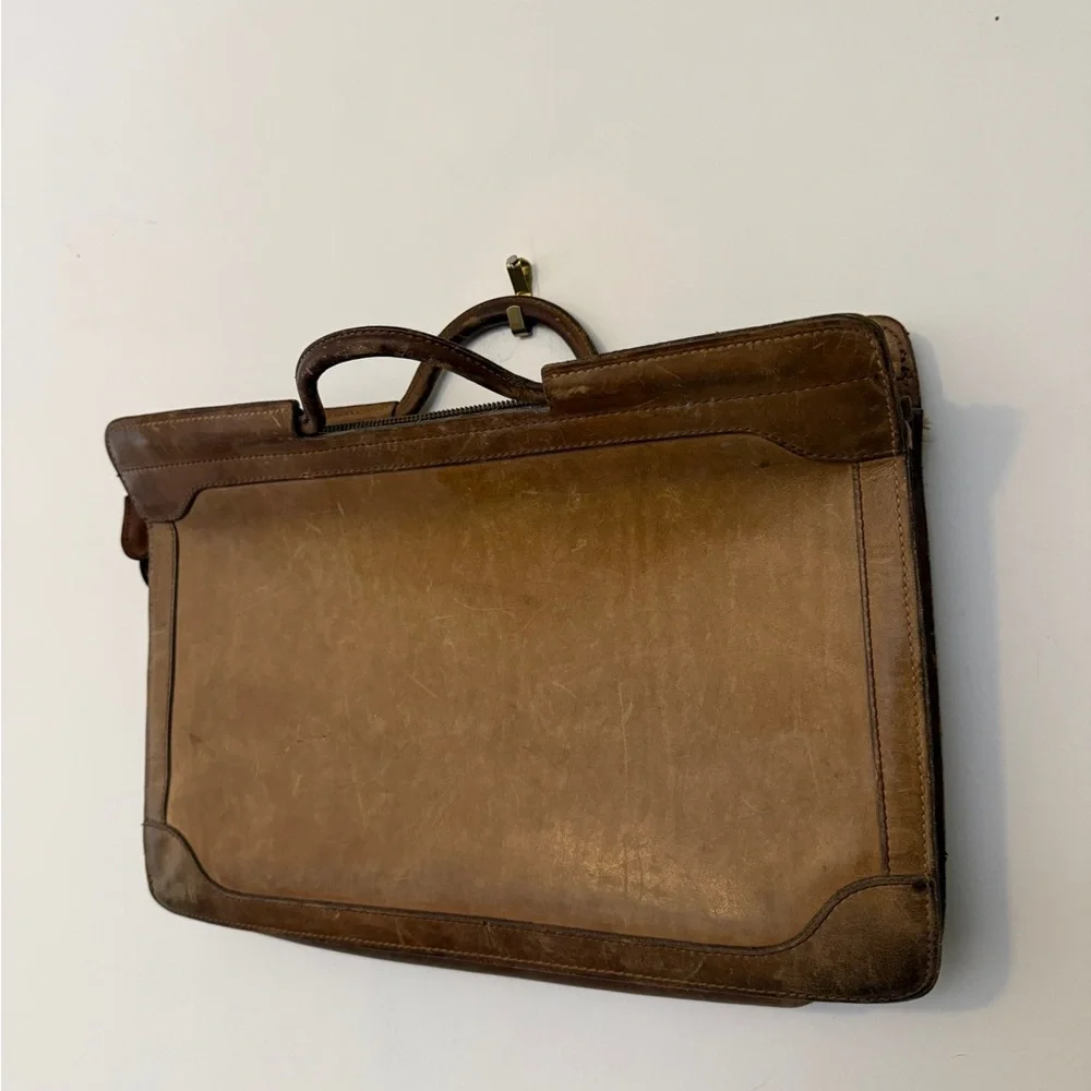 vintage Top Grain Cowhide leather briefcase